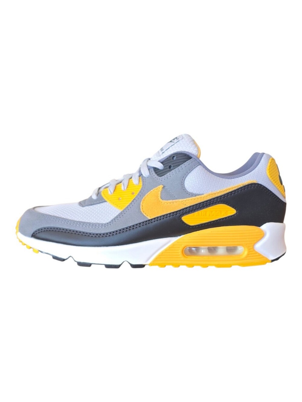 Nike Air Max 90 Grey Fog Pollen Smoke Grey Yellow Limited DM0029-023 Men's